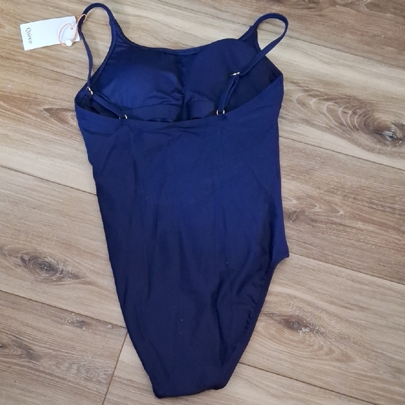 Quince Italian Cami One-Piece Swimsuit Deep Navy S NWT - Picture 4 of 5
